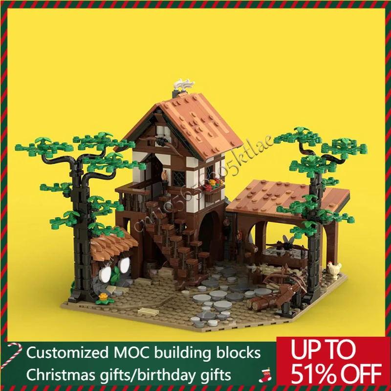 

908 PCS Hero Knights Archery Range Modular Building Model Vintage Style Ideal for Adult Assembly Display Puzzle Blocks Toy Gifts