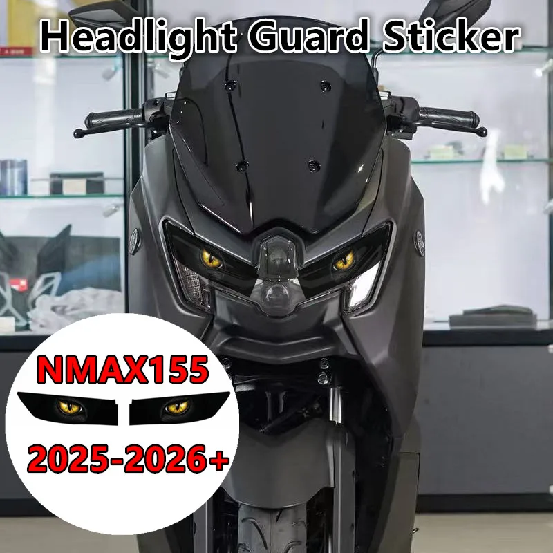 

Motorcycle Headlight Decals Protector Stickers Headlight Sticker Waterproof Decals For YAMAHA NMAX155 NMAX 155 2025 2026