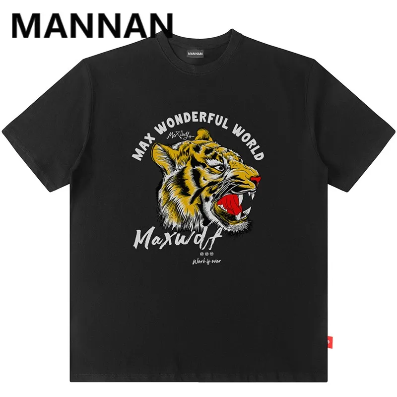 Harajuku Tops Tees Summer Tiger T-Shirt Short  Sleeve Mens clothing Tees cotton Tshirt Loose  Easy Hip hop Fashion Streetwear