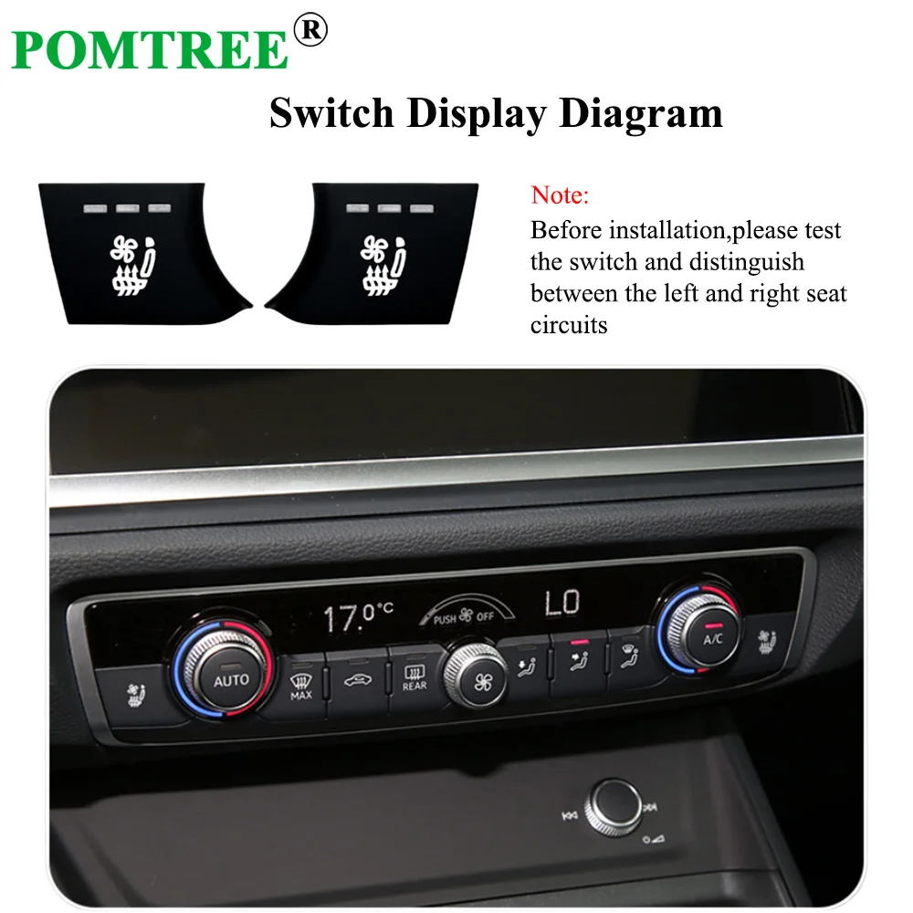 Built-in Car Seat Ventilation Cooling And Heating System Kit Fit 2 Seats,Compatible With 2019 Audi Q3 Models,In Summer & Winter