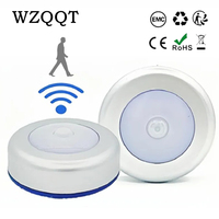 6LED PIR Motion Sensor Night Light LED Human Body Induction Wireless Detector Automatic Light on / Off for Home Bedside Lighting
