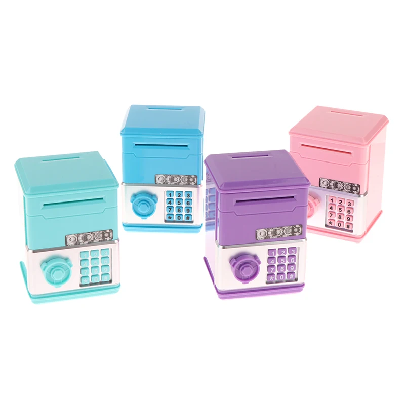 เด็ก Money Bank รหัสผ่าน Piggy Bank Mini ATM เงินสดเหรียญกล่องเงินสําหรับของเล่นวันเกิดเด็ก