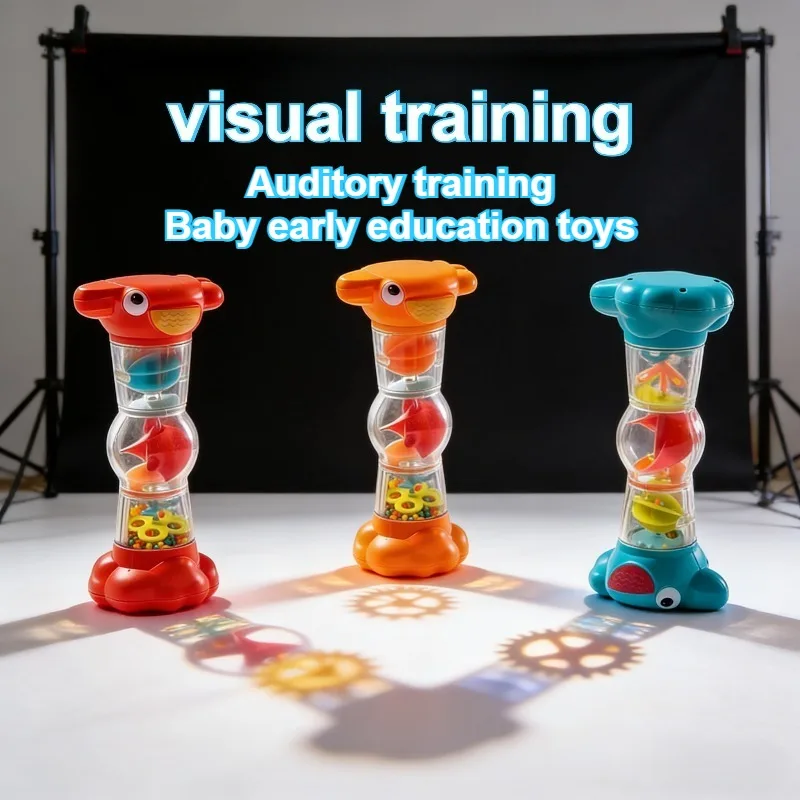 Giocattolo a clessidra musicale per bambini, giocattolo a campana a manovella, gioco di strumenti musicali con martello di sabbia, interazione di esercizi visivi e uditivi