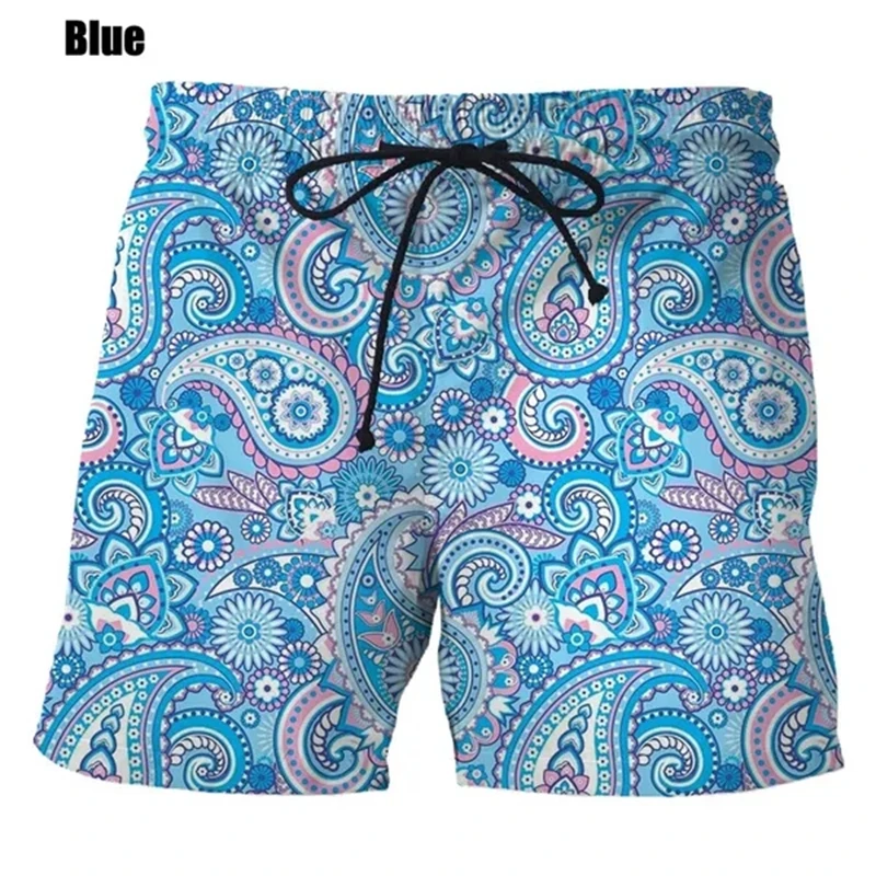 Calções de natação homens pintados a tinta 3D, calção de praia casual para conforto, maiô de skate masculino novo, verão