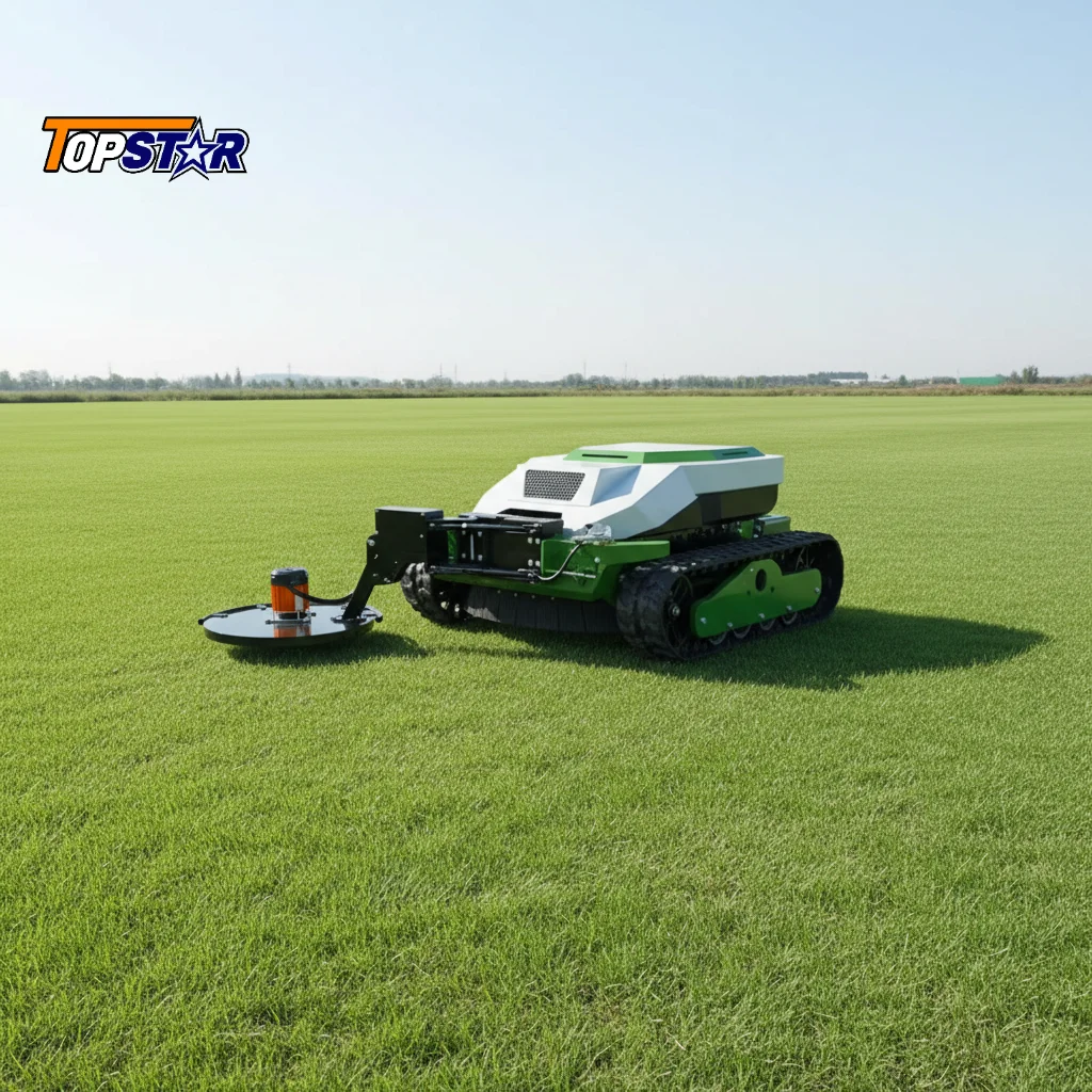 

Remote Control Cordless Crawler Mower Electric Battery Powered Mowing Machine with Long Endurance