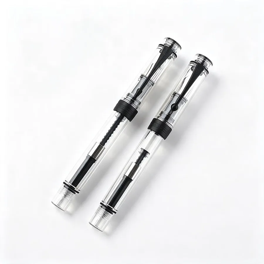 Jinhao 100 Transparent Demonstrator Fountain Pen Clear Acrylic EF/F/M Nib Converter Ink Pen Office Writing Gift Pen PK 59