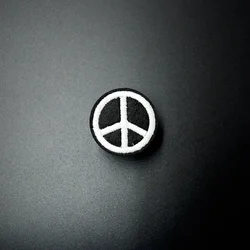 World Peace Sign (Size:2.9cm) Cloth Badge Mend Decorate Patch Jeans Jackets Bag Shoes Clothes Apparel Sewing Decoration Applique