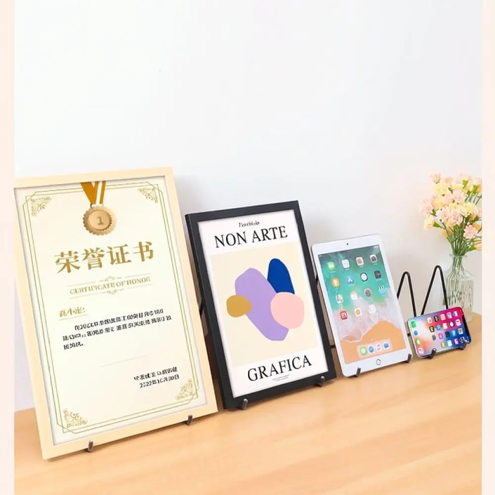 Classic Metal Stand For Displaying Photo Frames Mirrors Certificates Tablets Desktop Storage Organizer Home Decor Easel