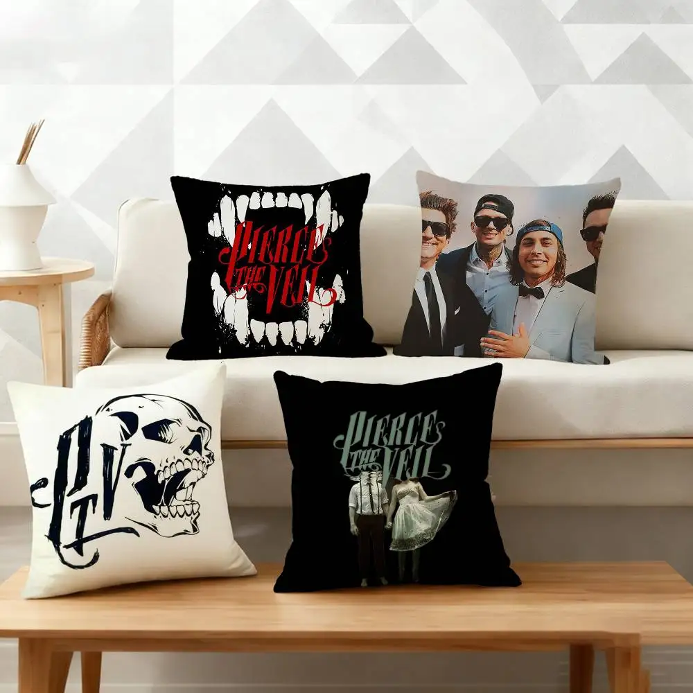 

P-Pierce The V-Veil Pop Rock Band Pillow Case for Sofa Living Room Home office Decor Protective Cover