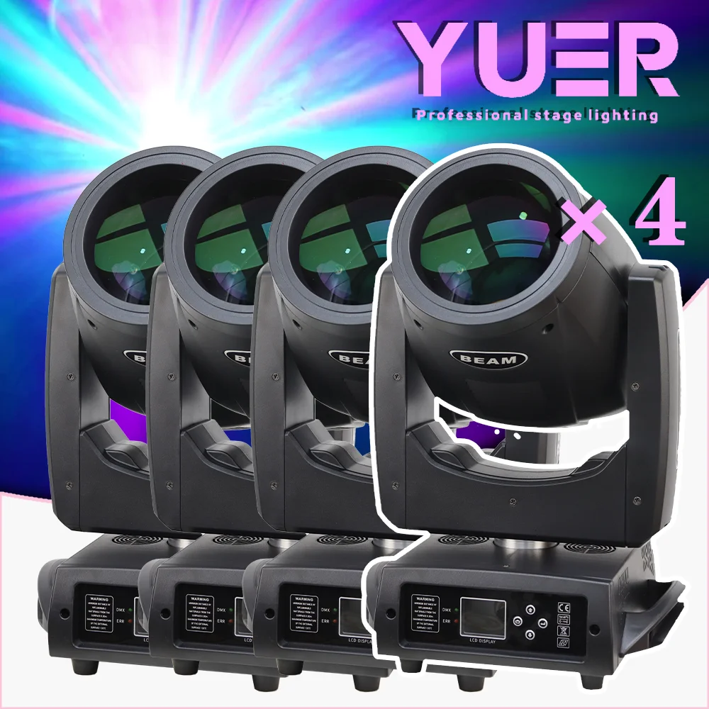 4Pcs/lot Bulb Beam 230W 7R Moving Head Lighting Honeycomb Prism With flight Case For Dj Disco Night Club Wedding Stage Equipment