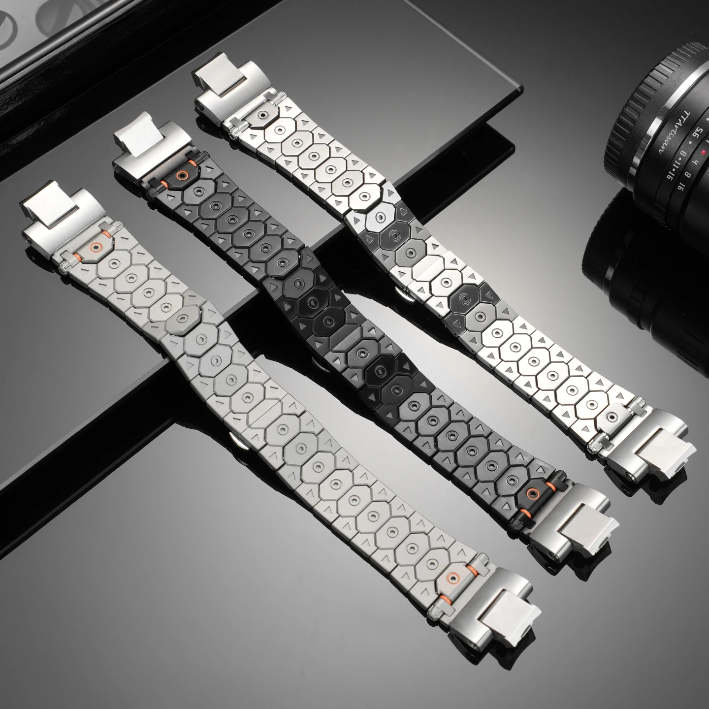 GST-B400 حزام معدني سريع الإصدار لسلسلة Casio G-SHOCK GST-B400 نمط شخصي معدل سوار ساعة من الفولاذ المقاوم للصدأ