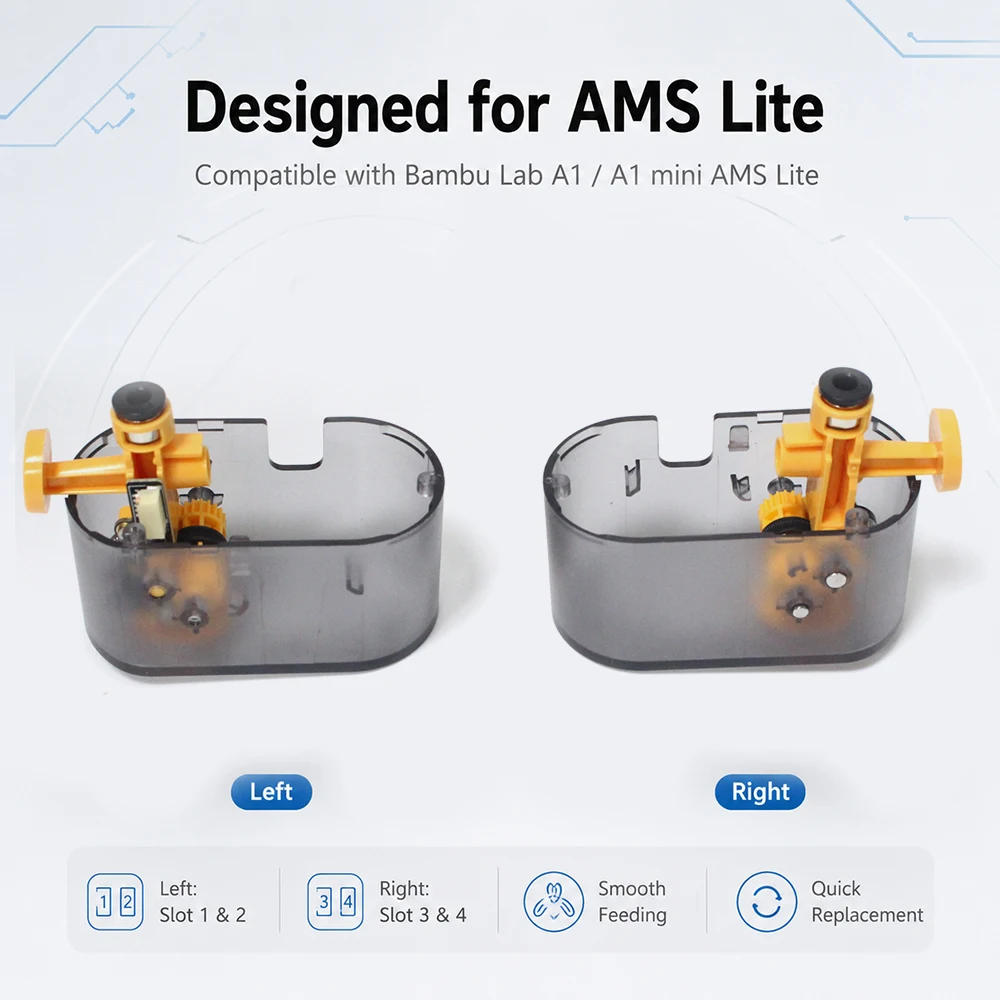For Bambu Lab A1/A1mini AMS Lite Left / Right Filament Funnel Unit  Smooth Filament Flow For 3D Printer Replaceable Parts