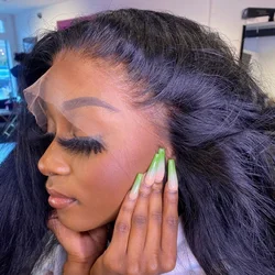 13x4 HD Transparent Lace Frontal 100% Human Hair Pre plucked Bleached Knots Natural Hair Line 4x4 Lace Closure With Baby Hair