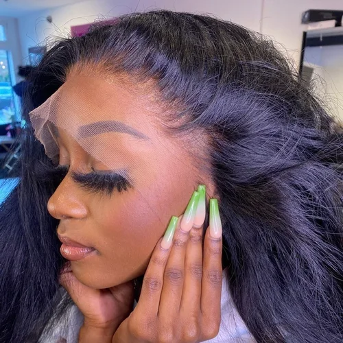 Imagen 1 del producto 13x4 HD transparente encaje Frontal 100% cabello humano Pre desplumado nudos blanqueados línea de cabello Natural 4x4 Cierre de encaje con pelo de bebé