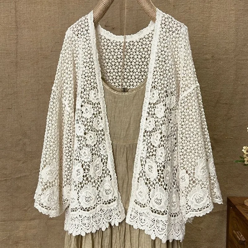 Miiiix Korean Fashion Cardigan Shawl Jacket Summer Knitted Sunscreen Air Conditioning Shirt Thin Jacket Female Clothing