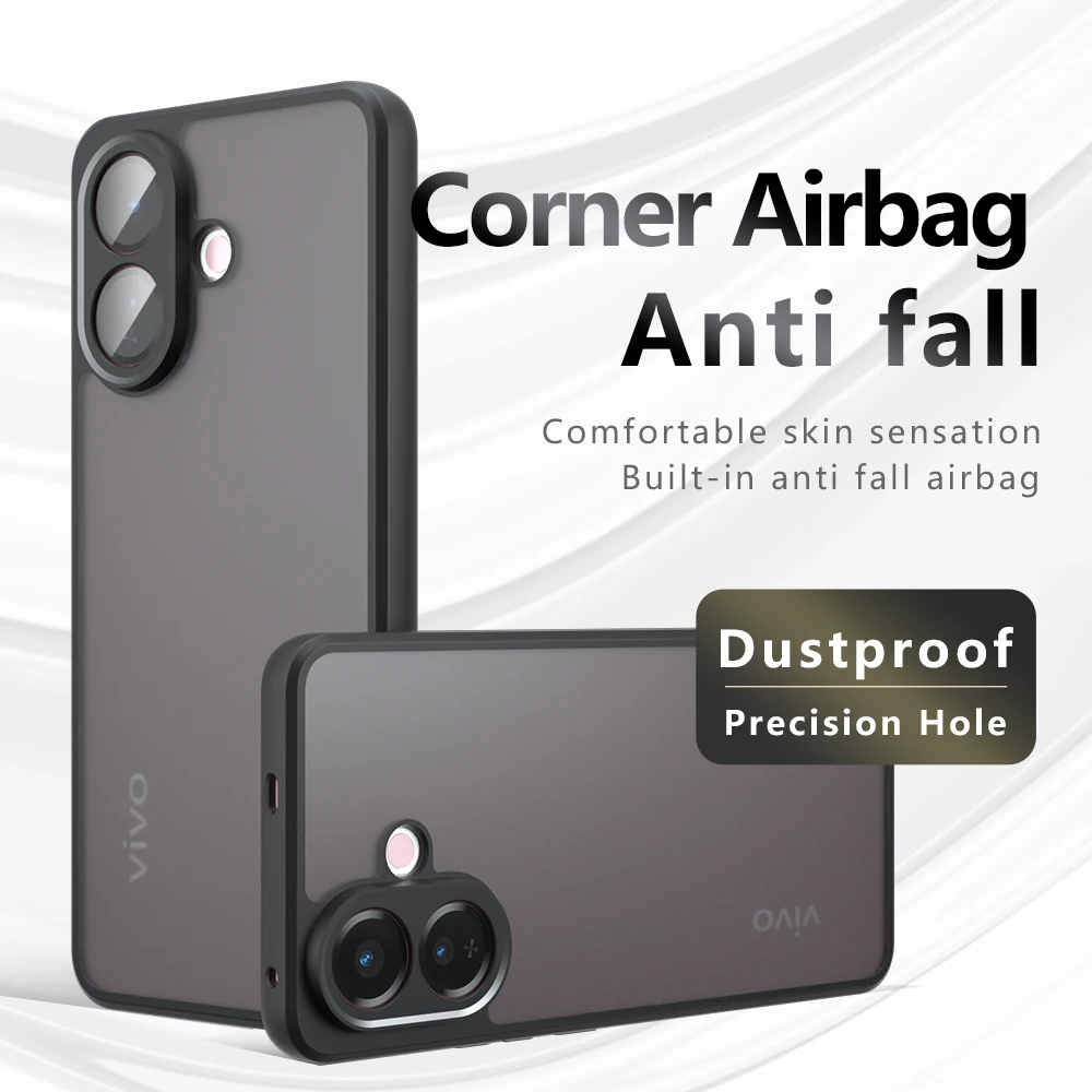 Skin Sensation Airbag Anti Drop Case Cover for Vivo V60 Lite Mircropyle Back Case Cover for Vivo V60e Phone Fundas Para Vivo V60