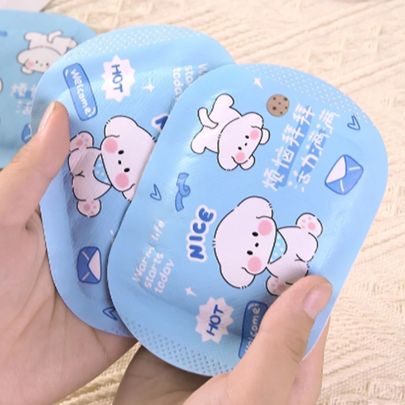 1/ 5 Pairs Cartoon Dog Self Heating Winter Warm Paste Wearable Disposable Hand Foot Wrist Warmers Heat Pack Steam Hand Warmers