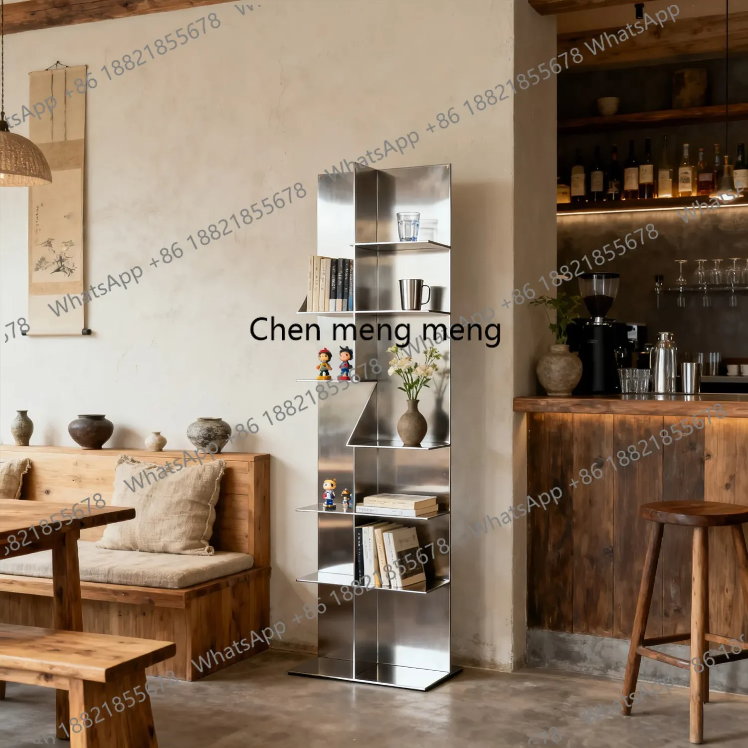 

CC182 Stainless steel item display rack Floor item rack Multi-layer storage rack