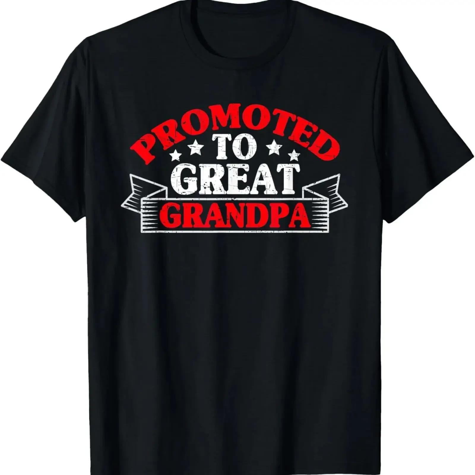 Promoted To Great Grandpa Baby Shower Gender Reveal T Shirt vintage Washed Top For Everyday Wear Breathable Unisex Casual homme