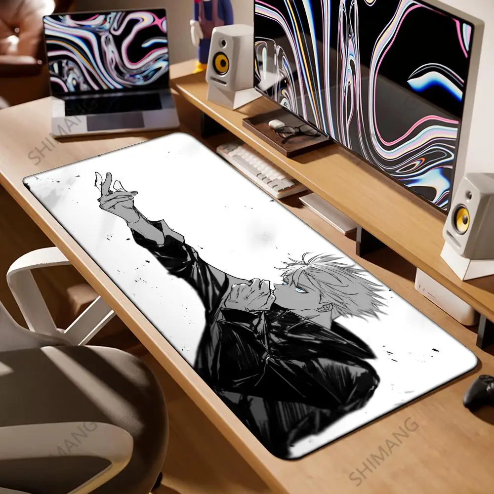 

Anime Jujutsu Kaisen Mouse Pad Gojo Satoru Large Gaming Mousepad Gamer Company Keyboard Mouse Mats Computer Desk Mat Big Carpet