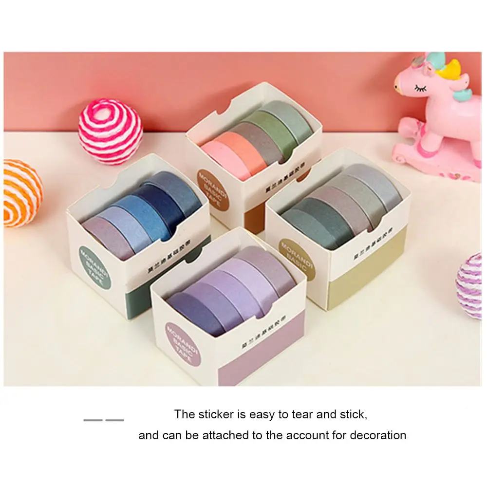 Washi Tape Set Decorative Masking Tape Cute Scrapbooking Adhesive Tape School Stationery Supplies