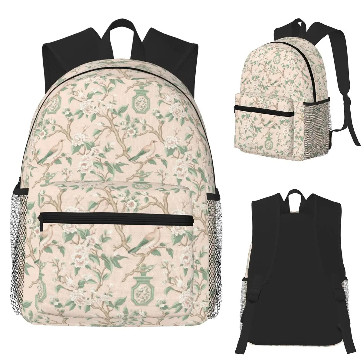 

Edgy Feline Autumn Vintage Chintz Pattern For Floral Decor Fans Backpack School Bag Hiking Travel Daypack Bookbag Shoulder Bags