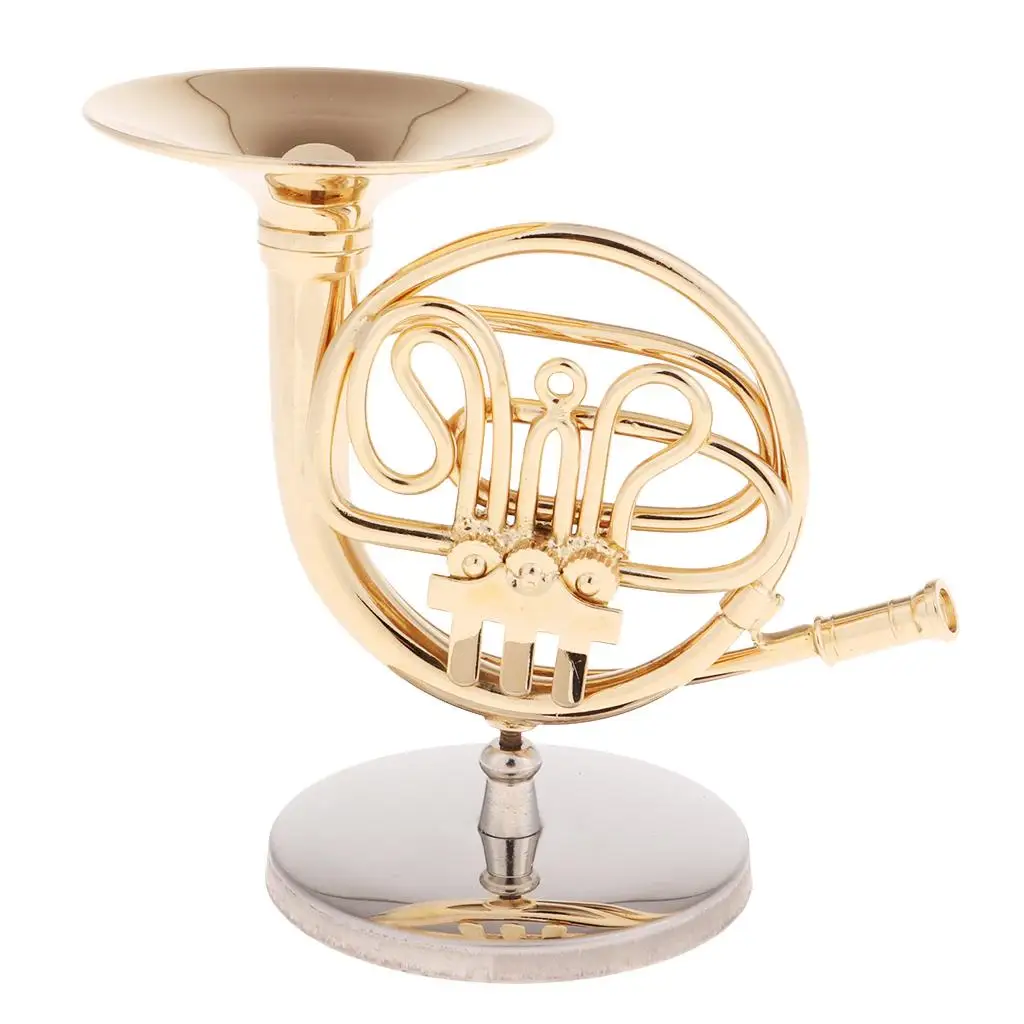 1/6 Scale French Horn Brass Instrument with Storage Box for 12inch Action Figures Toy Accessories