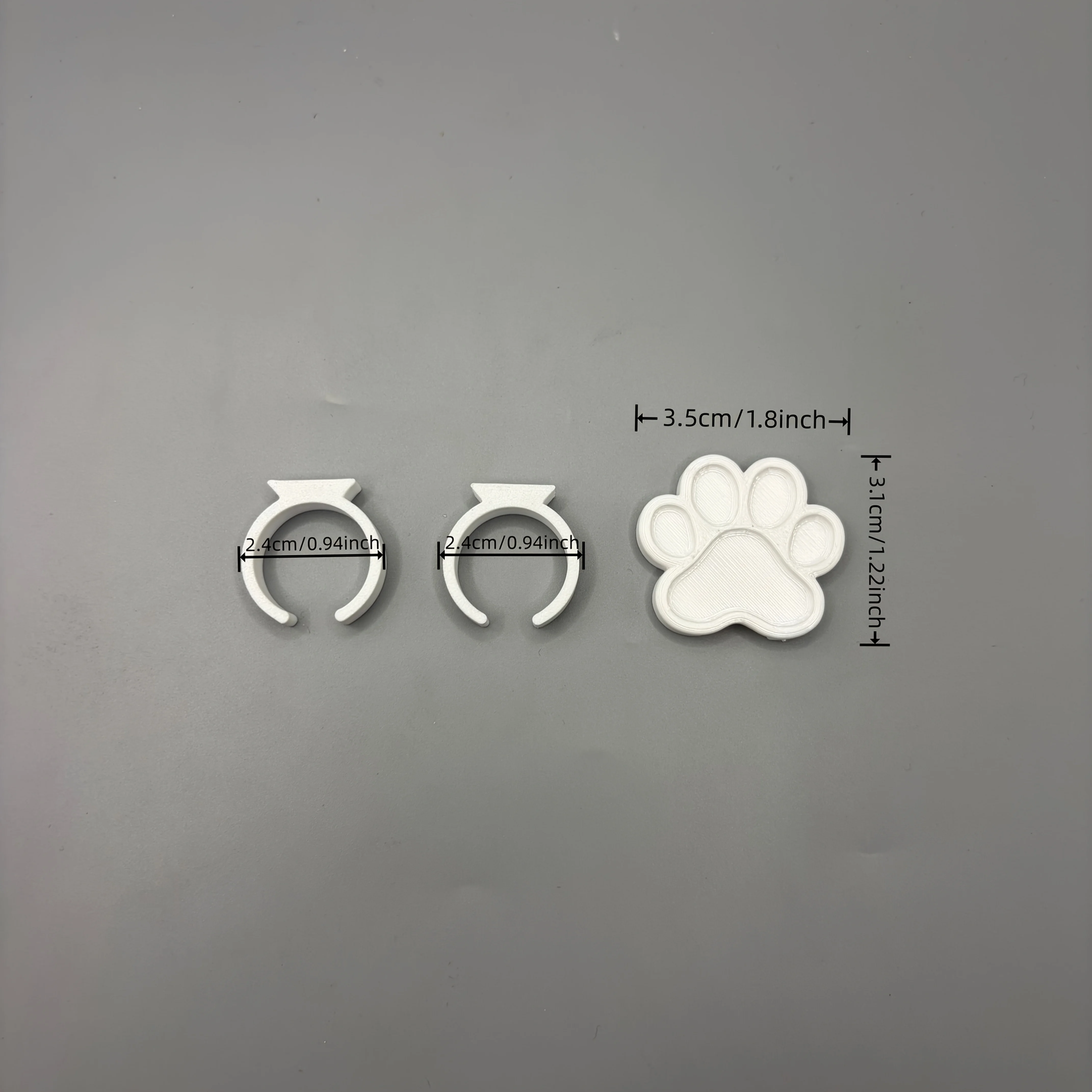 Cute cat paw ring style color palette, 2 sizes of ring color palette, hand drawn mini pigment distribution tray