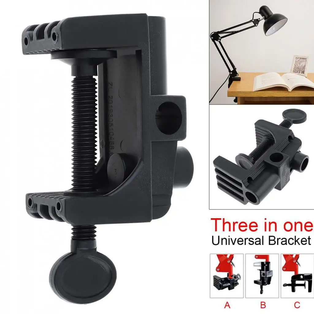 Adjustable C-Clamp Plastic Table Mounting Clamp Holder Stand Lamp Adjustable Replacement Clamp for Mic Scissor Arm