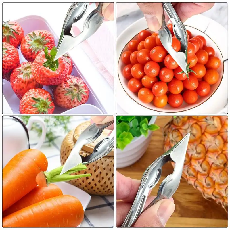 newly Stainless Steel Strawberry Huller Pineapple Removing The Stem And Eye Clip Of Vegetables And Fruits Useful BHL1123-cat view 4