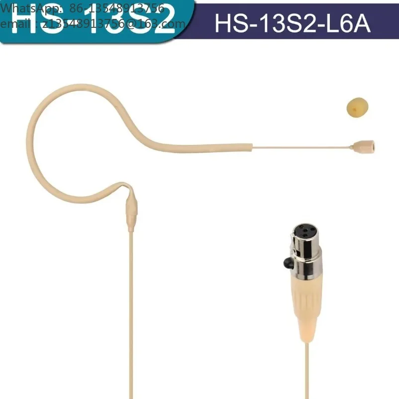 Skin tone ear-mounted invisible microphone Head-mounted stage wireless performance special headset microphone