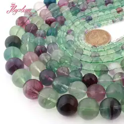 Natural Fluorite Stone Beads Multicolor For DIY Gift Necklace Bracelat Earring Jewelry Making 15