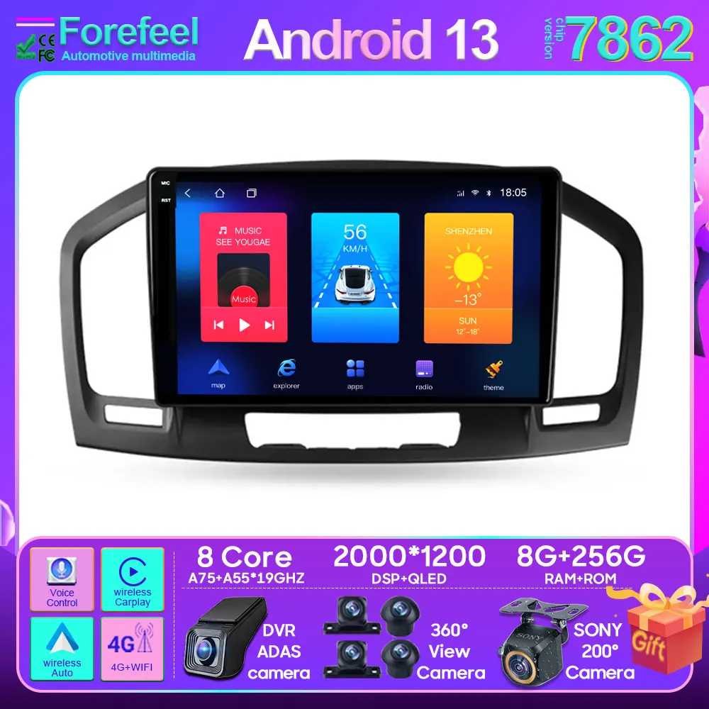 

Android 13 For Buick Regal For Opel Insignia 1 2009 - 2013 Car Radio Player Wireless Auto Stereo Head Unit Carplay Multimedia 4G