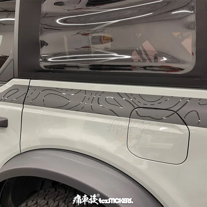 

Car Vinyl Sticker FOR Ford Bronco body left and right side decoration custom sports off-road Decals Decor Auto Accessories