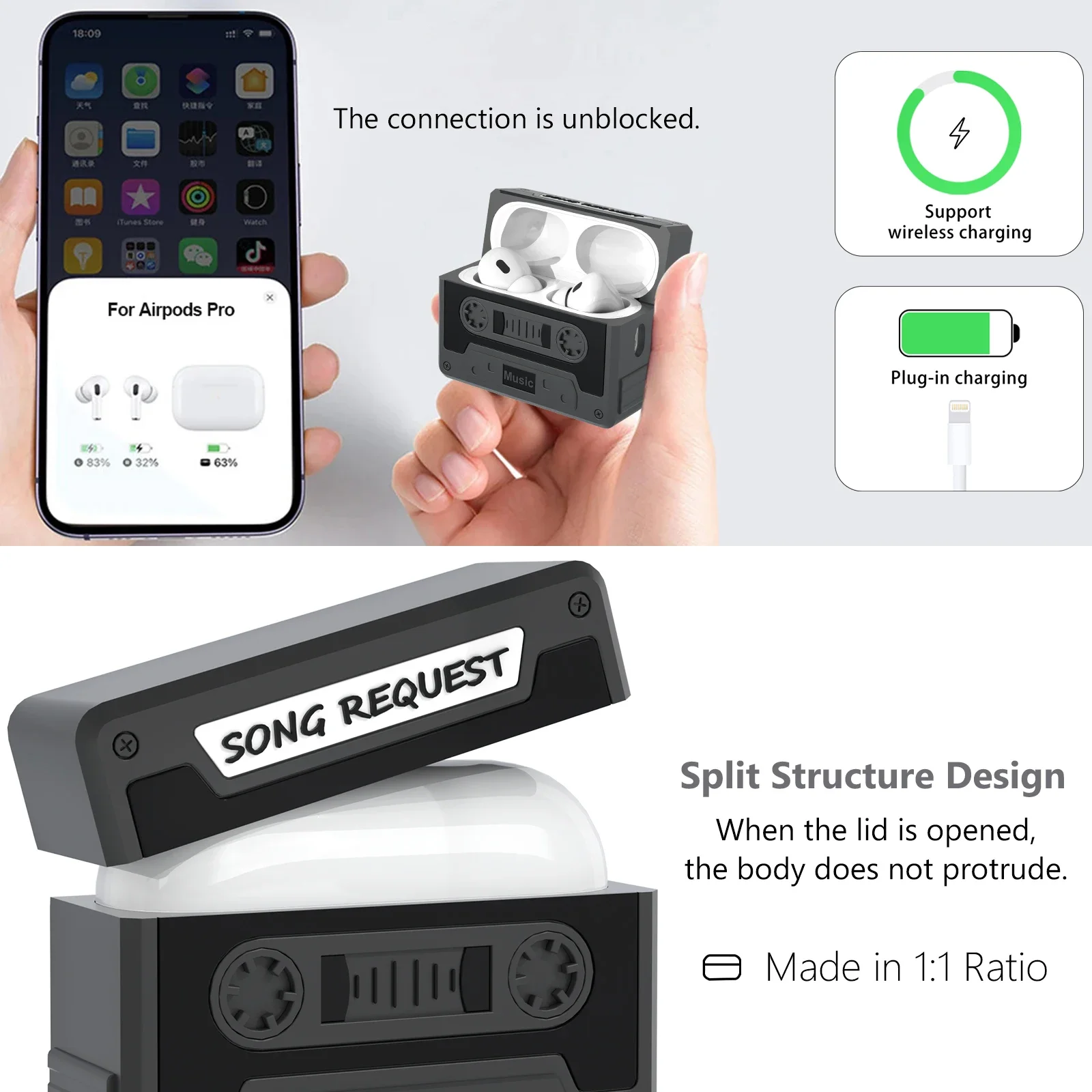 Защитный чехол подходит для Airpods Pro/Pro 2, защитный чехол из жидкого силикона со шнурком, забавный классический стиль ленты, 3D-дизайн