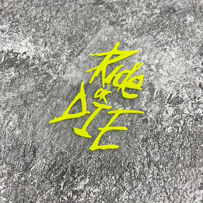 1PC Ride or Die Fahrrad Rahmen Aufkleber Fahrrad Oberrohr Wasserdichte Vinyl Aufkleber für MTB Fahrrad Dekorative Motorrad Zubehör