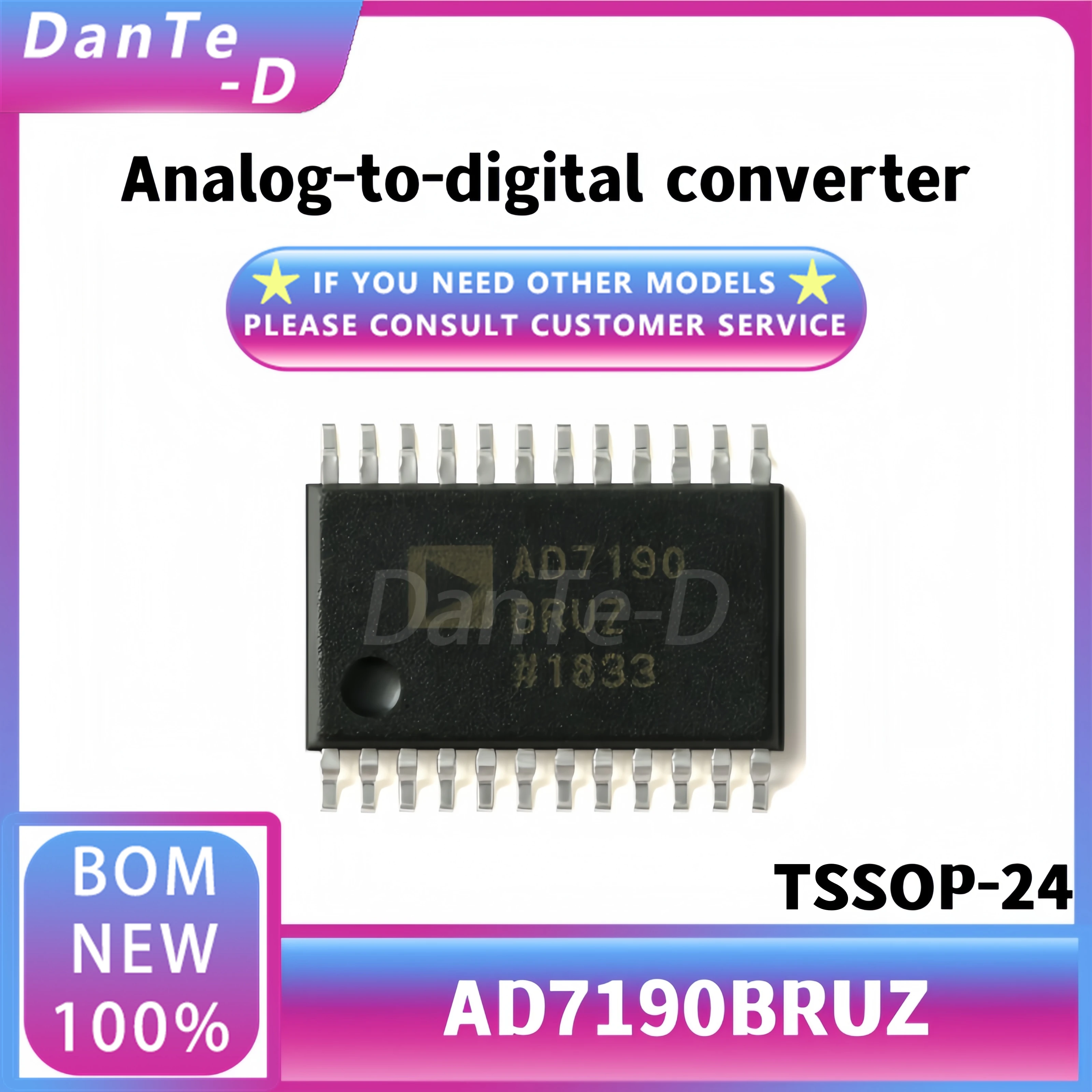 AD7190BRUZ New original AD7190BR TSOP-24 24-bit sigma-δ Analog-to-Digital Converter (ADC)