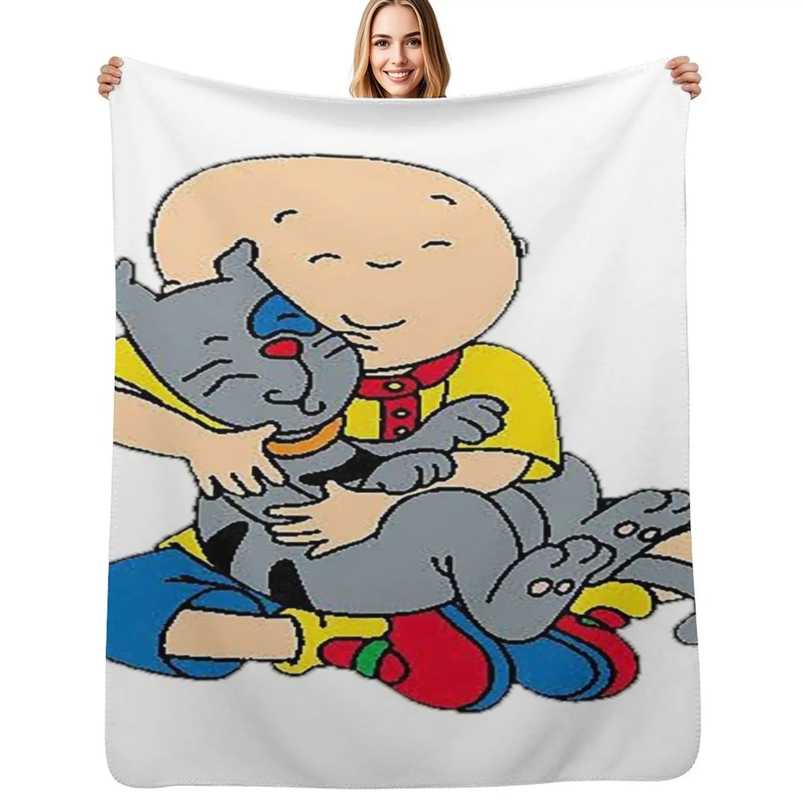 

caillou, caillou and dog Throw Blanket Cozy Throw Blanket for Bed Sofa Chair