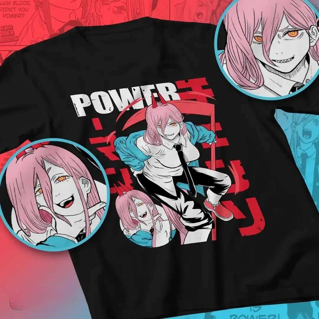 Chainsaw Man POWER T-Shirt Devil Anime Manga  Power Gift Shirt All Size