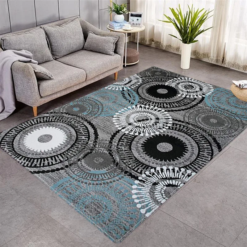 VIKAMA Modern Minimalist Printed Ultra-Fine Sand Carpet For Luxurious Living Room Sofa Coffee Table Pad Office Rug Home Decor