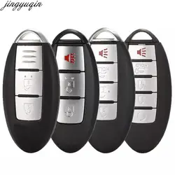 Jingyuqin-Coque de clé de voiture à distance pour Nissan, ALTIMA, MAXIMA, Murano, Versa, Teana, Sentra, 2006-2014, 2 boutons, 3 boutons, 4/5 boutons, Smart Fob