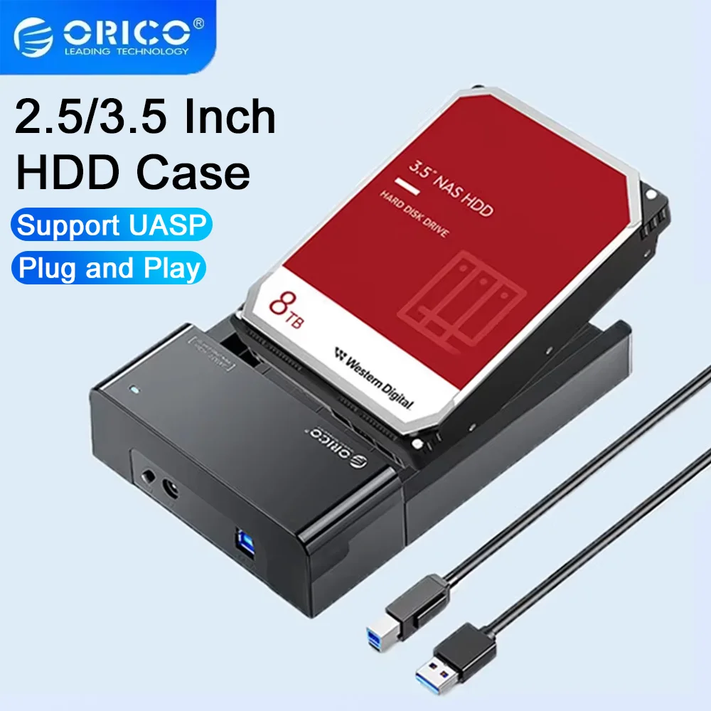 Orico Hard Drive Case Base USB 3.0 2.5/3.5 Inch SATA Notebook Desktop Mechanical Solid State SSD External Reading Mobile Box