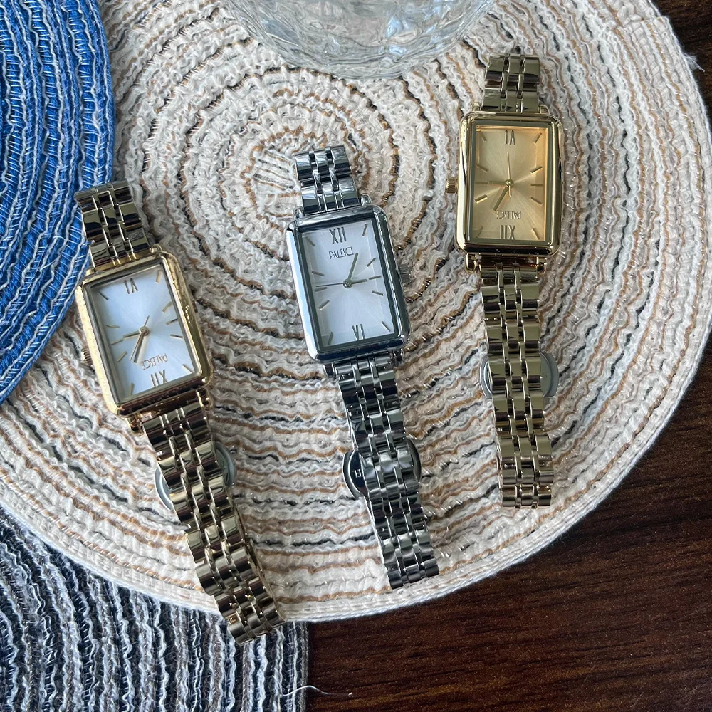 Business Minimalist Women's Watch High-end Temperament Rectangular Gold White Dial Small Bracelet Ladies' Quartz Wristwatches