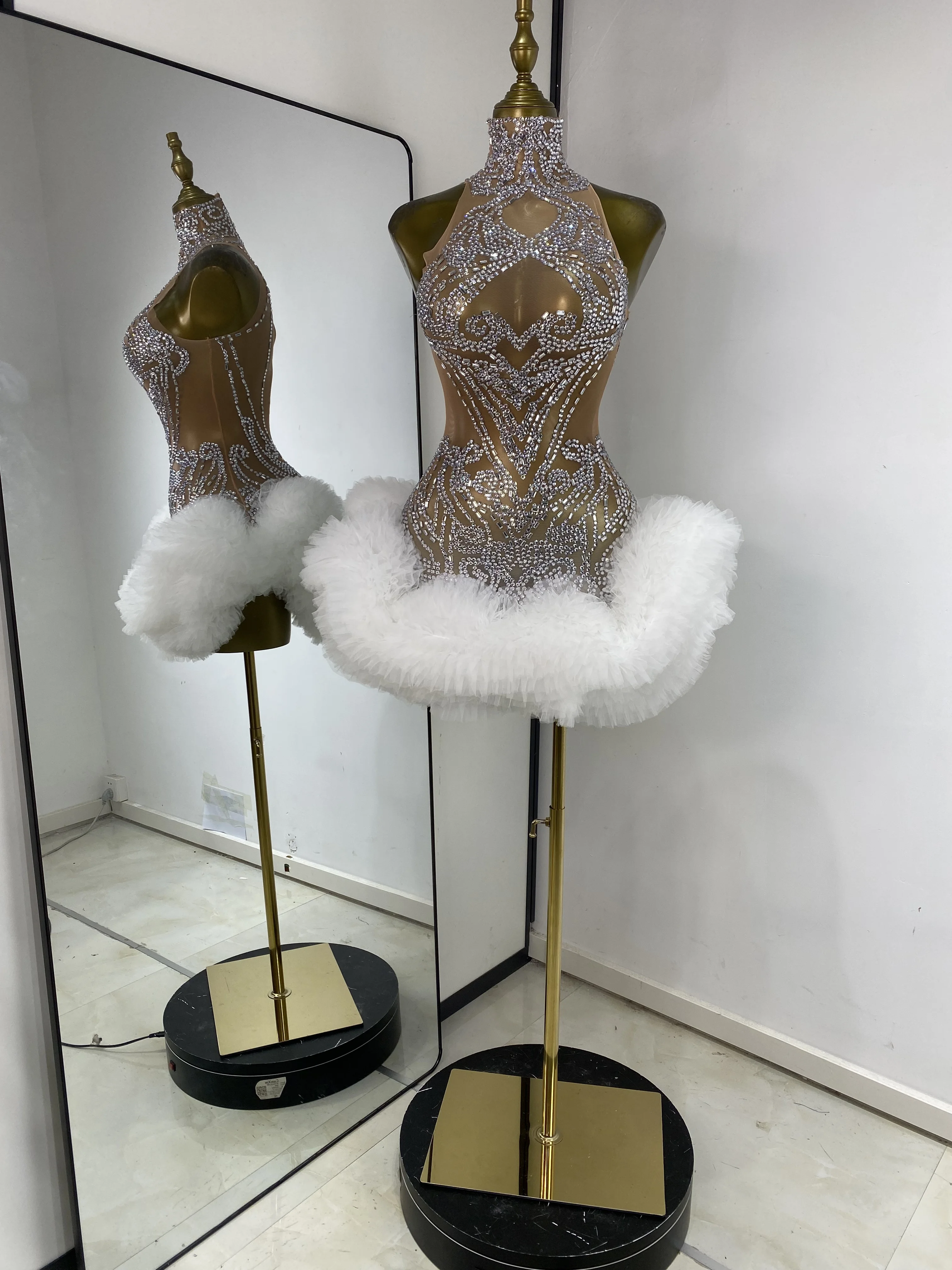 Women Rhinestones Mesh Transparent White Tutu Bodycon Dress Performance Costumes Celebrity Evening Club Party Birthday Dresses - AliExpress Women Rhinestones Mesh Transparent White Tutu Bodycon Dress Performance Costumes Celebrity Evening Club Party Birthday Dresses - AliExpress
