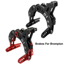 B1 Ultra Folding Bicycle Brake C-clip Ultra Light Carbon Fiber Arm Titanium Alloy Bolt, Suitable for Brampton Brake
