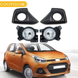 Car Front Bumper Fog Lights For Hyundai GRAND i10 2014 2015 Driving Light Fog Lamp Cover 92202B4010 86527-B4010 86528-B4010