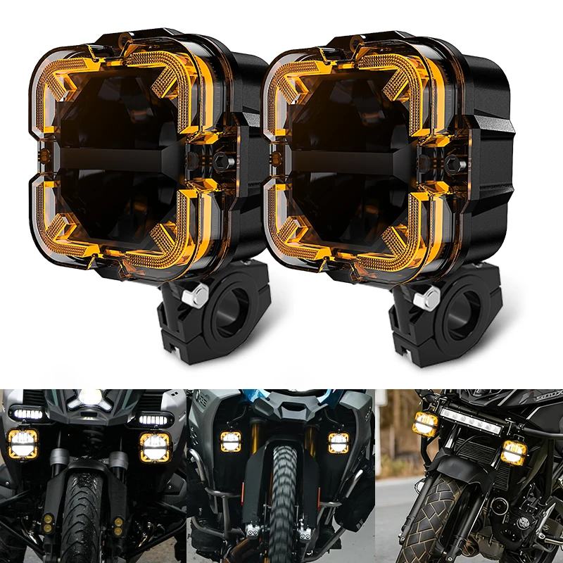 Faro auxiliar LED para motocicleta, luz antiniebla universal modificada para BMW R1200GS F800GS ADV Yamaha MT07