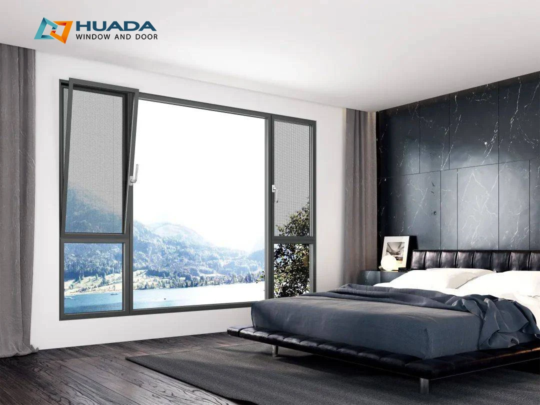 HUADA New Arrival Aluminum Alloy Window House Window Frame Hurricane Impact Frameless Minimal Slim Frame Windows