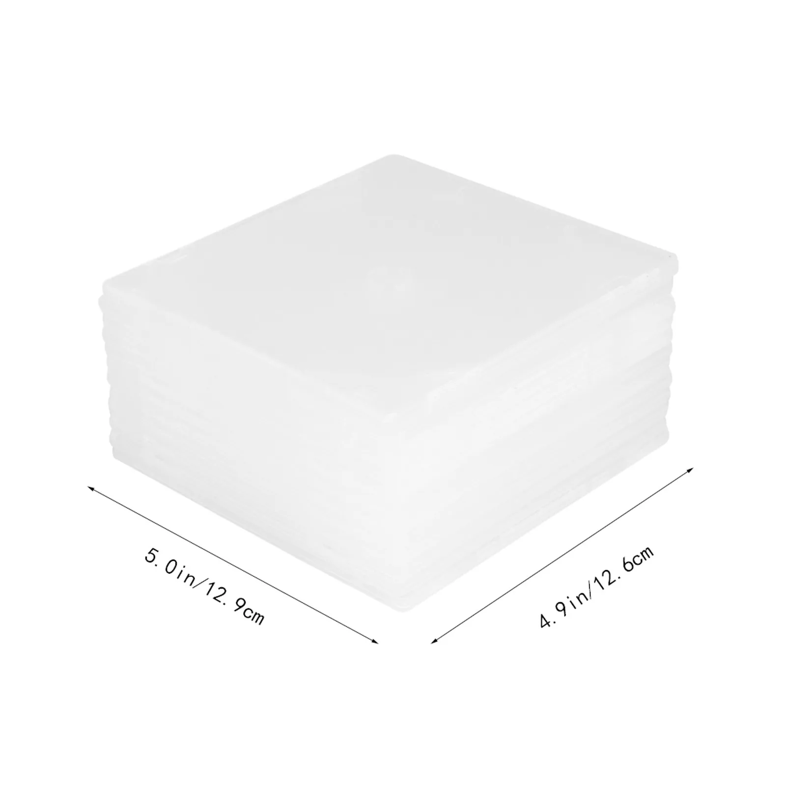CD Storage Case 25 Pack Transparent Ultra Slim Portable Disc Holder Large Capacity Quick Access Organizer