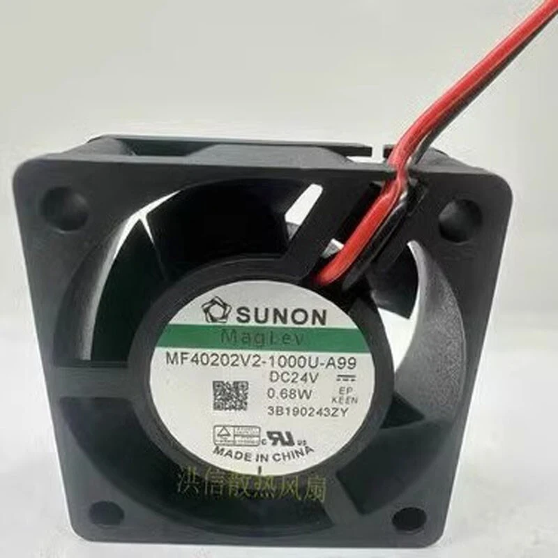 

S+ SUNON MF40202V2-1000U-A99 4020 DC24V 0.68W 4CM 2-Wire Cooling Fan
